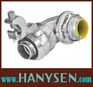 Liquid-Tight-Connector-90-Degree-Angle-Malleable-Iron-With-plug